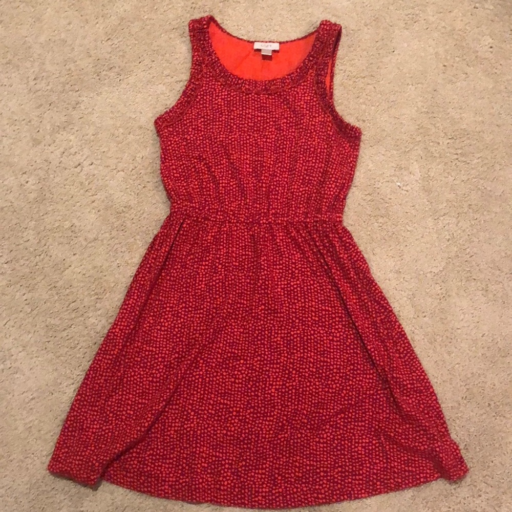 Red cotton dress